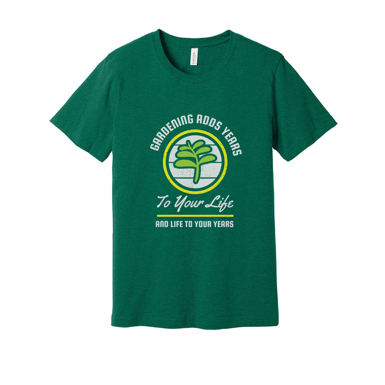 Gardening Enthusiast Unisex T Shirt With Circular Plant Logo Graphic For Garden Lovers Soft Knit Fabric For All Day Comfort