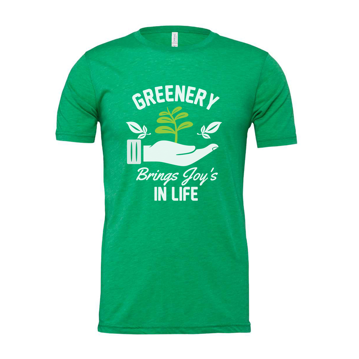 Greenery Gardening Graphic Unisex T Shirt With Plant In Hand Motif For Nature Lovers