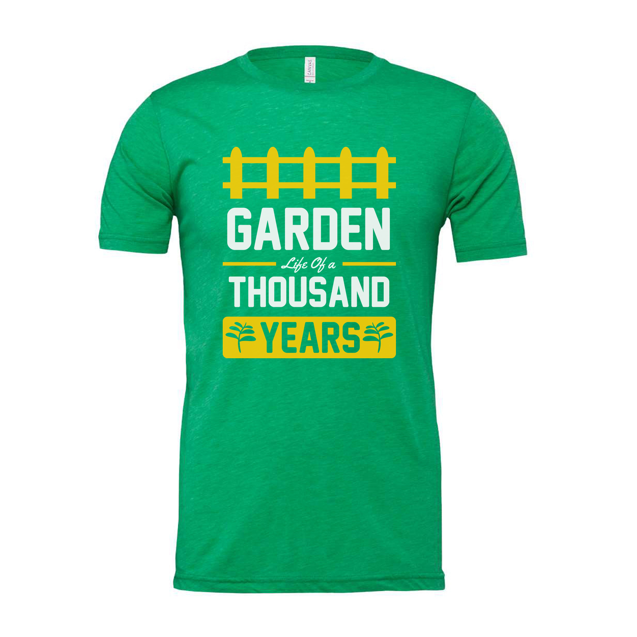 Garden Life Of A Thousand Years Unisex Graphic T Shirt With Fence Motif For Garden Lovers