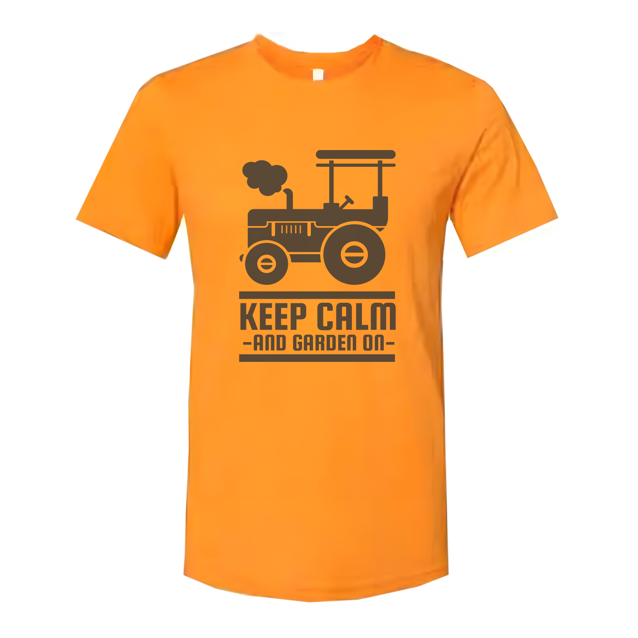 Unisex Gardening T Shirt With Classic Tractor Graphic And Keep Calm And Garden On Print