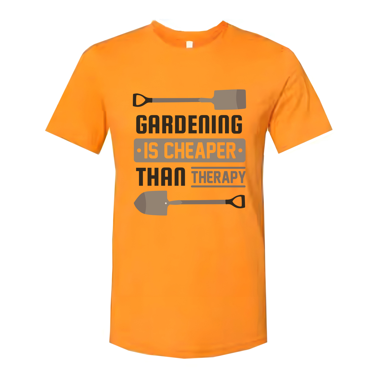 Gardening Is Cheaper Than Therapy T Shirt With Shovel Design For Garden Lovers Gift For Gardeners