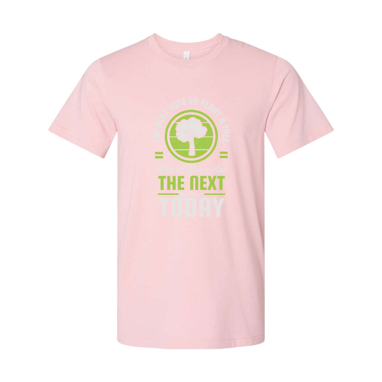 Gardening Unisex Graphic Tee With Green Tree Emblem Circular Logo And The Next Today Design