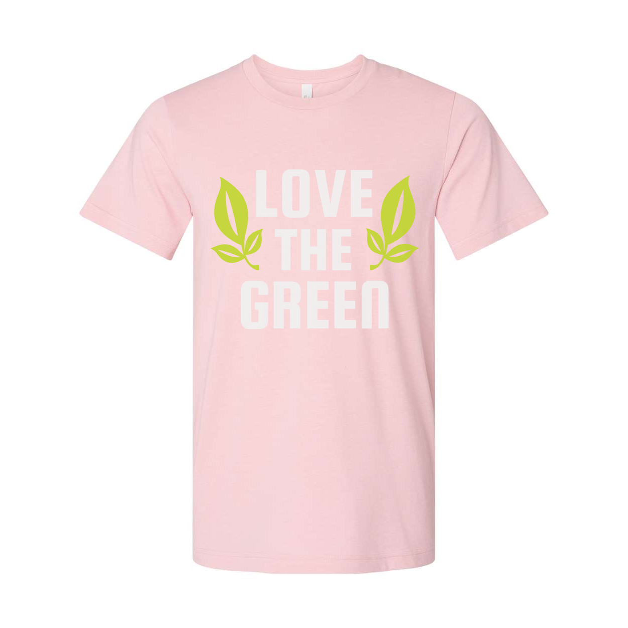 Love The Green Unisex Gardening Tee With Leaf Print Design For Eco Conscious Wear All Day Comfort