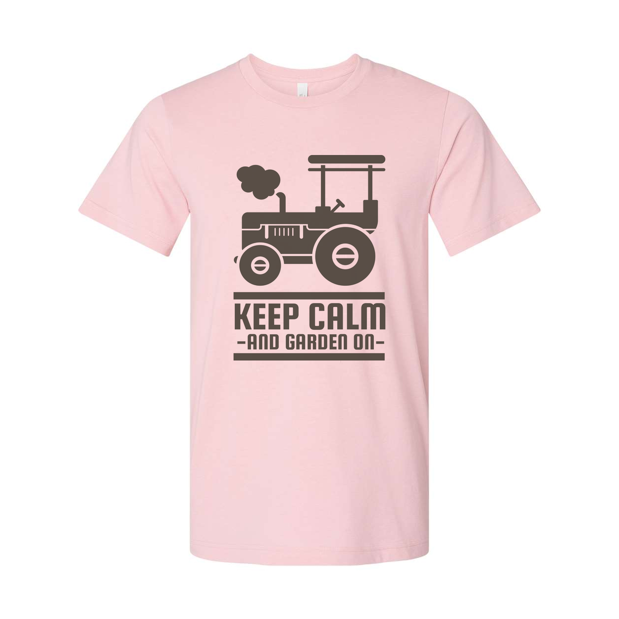 Unisex Gardening T Shirt With Classic Tractor Graphic And Keep Calm And Garden On Print