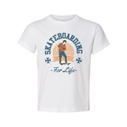Skateboarding Graphic T Shirt For Men Women Unisex Casual Tee With Skateboarder Design