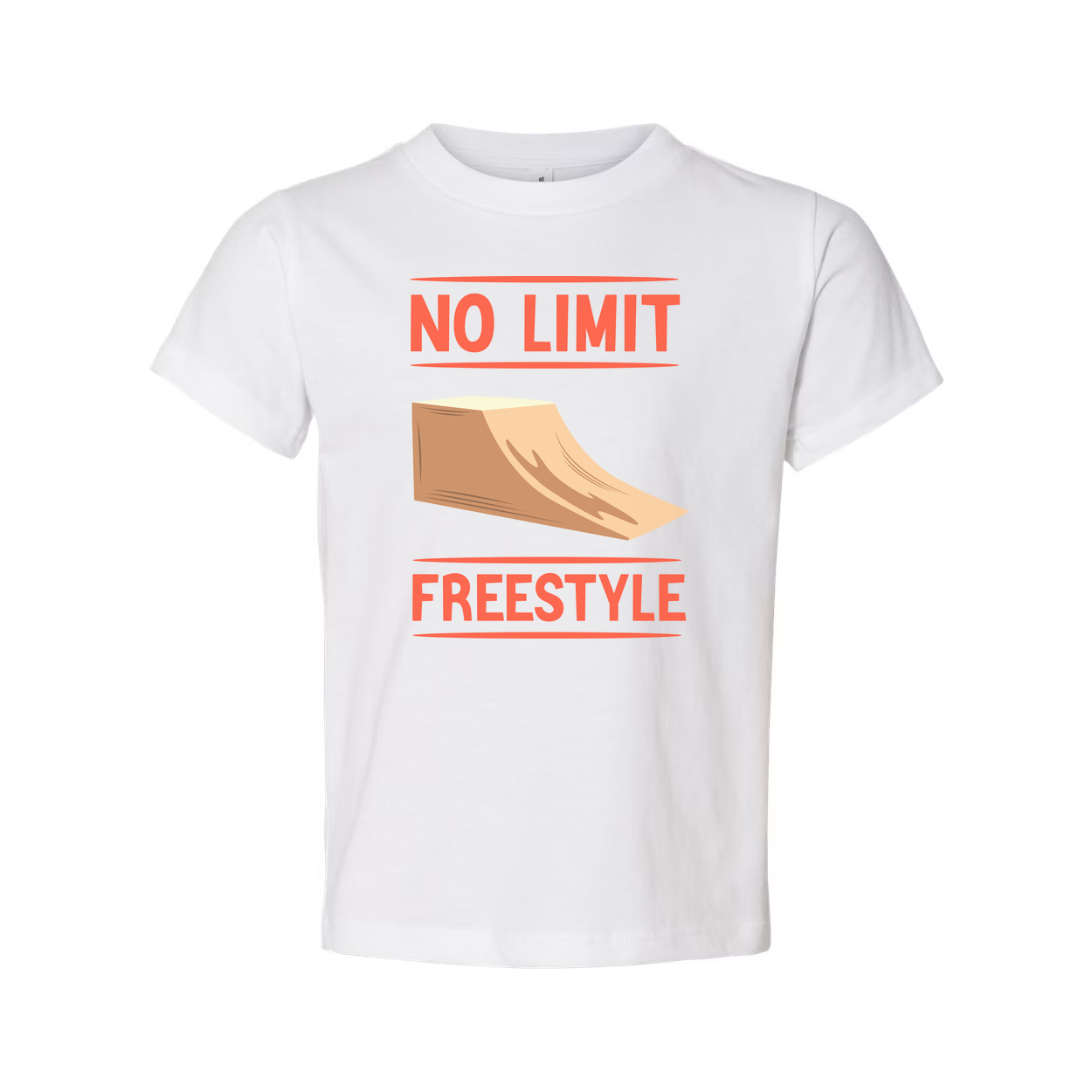 Skateboarding Unisex T Shirt With No Limit Freestyle Ramp Graphic Design Tee Casual