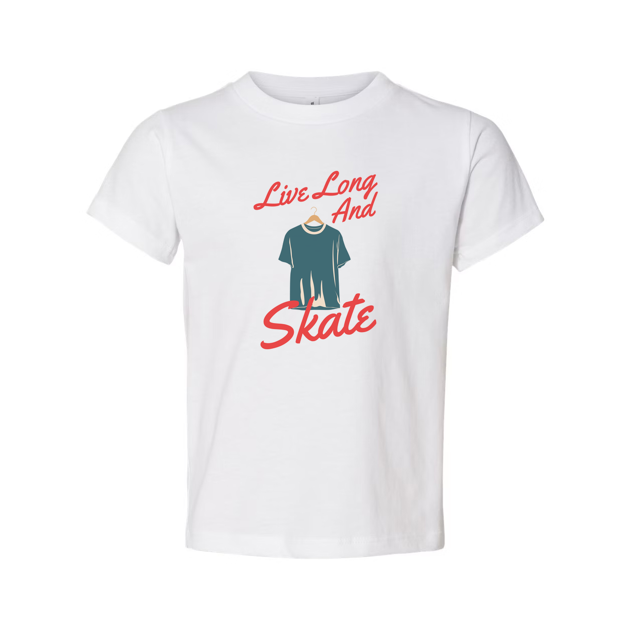 Live Long And Skate Graphic Tee Featuring Skateboarding Theme For Unisex Adults Casual Wear