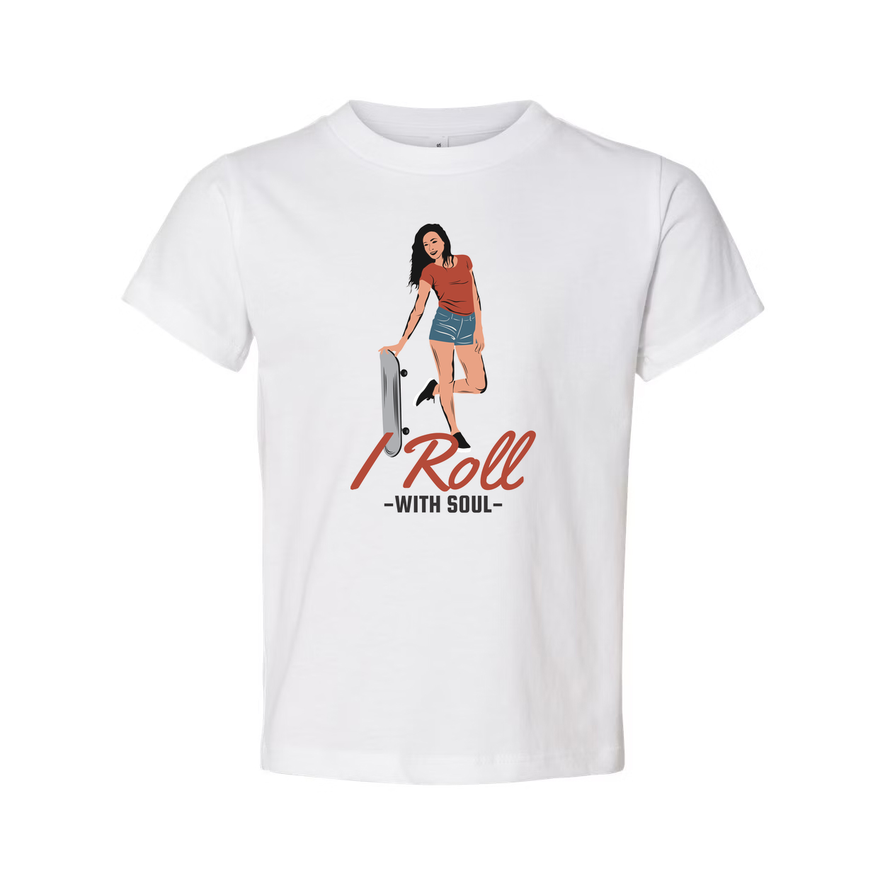 Unisex Skateboarding Graphic T Shirt With Soul I Roll Design For Skate Culture Enthusiasts