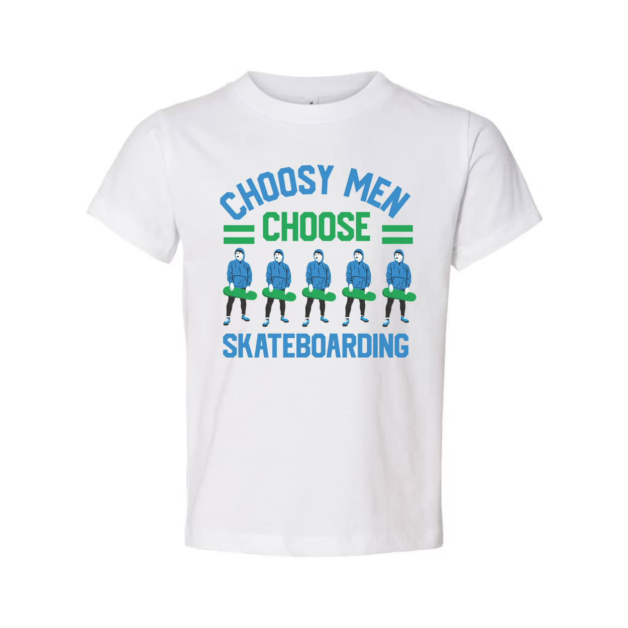 Unisex Skateboarding Graphic T-Shirt Featuring Choose Men Choose Design With Skateboarders