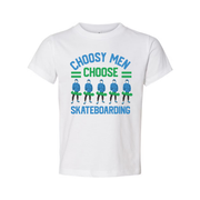 Unisex Skateboarding Graphic T-Shirt Featuring Choose Men Choose Design With Skateboarders