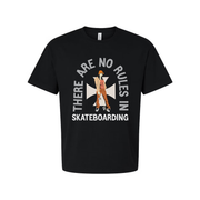Skateboarding Graphic T Shirt Unisex Featuring There Are No Rules In Skateboarding