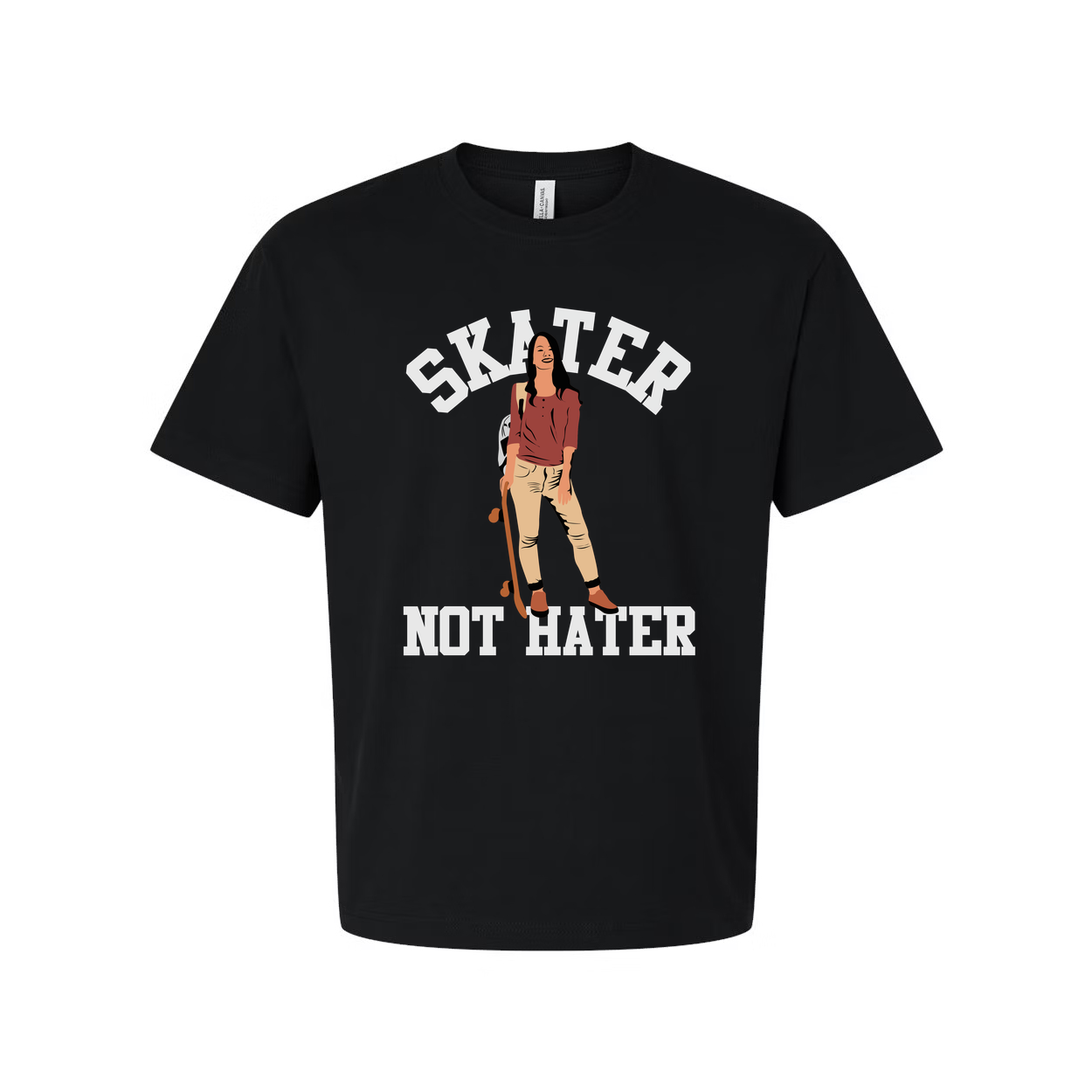 Skater Not Hater Graphic T Shirt For Unisex Skateboard Enthusiasts And Fans Everyday Wear