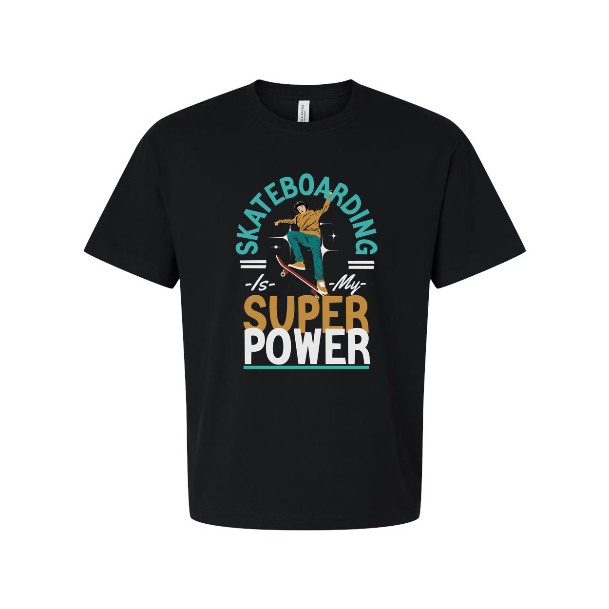 Unisex Skateboarding Graphic T Shirt With Is My Super Power Design For Daily Wear