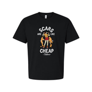 Unisex Graphic T Shirt With Scars Are Like Cheap Tattoos And Skateboard Art Urban Style