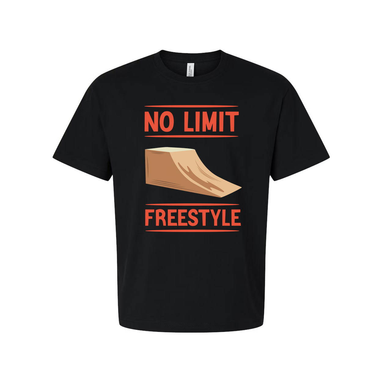 Skateboarding Unisex T Shirt With No Limit Freestyle Ramp Graphic Design Tee Casual
