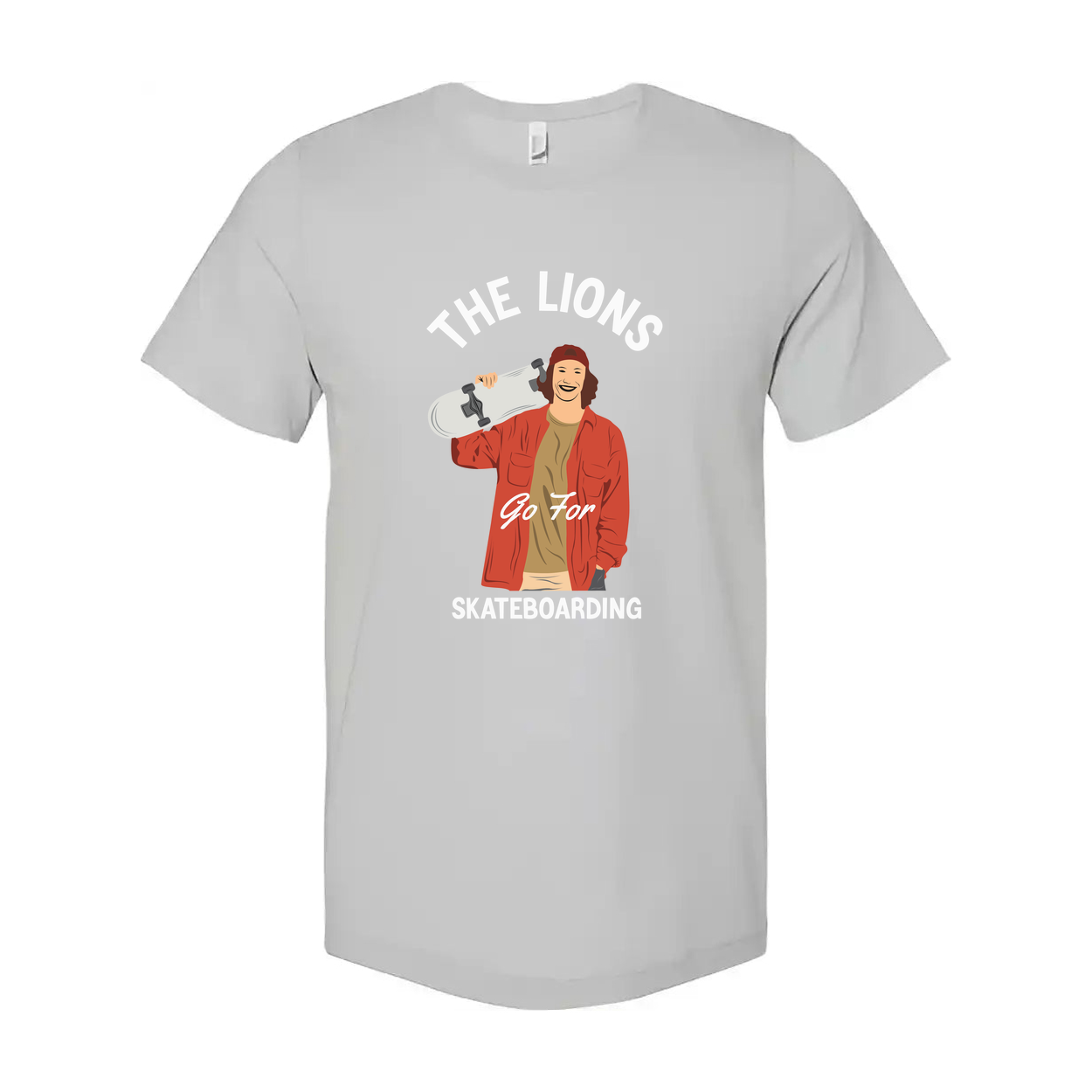 The Lions Go For Skateboarding Graphic Unisex T Shirt Featuring Rider Illustration
