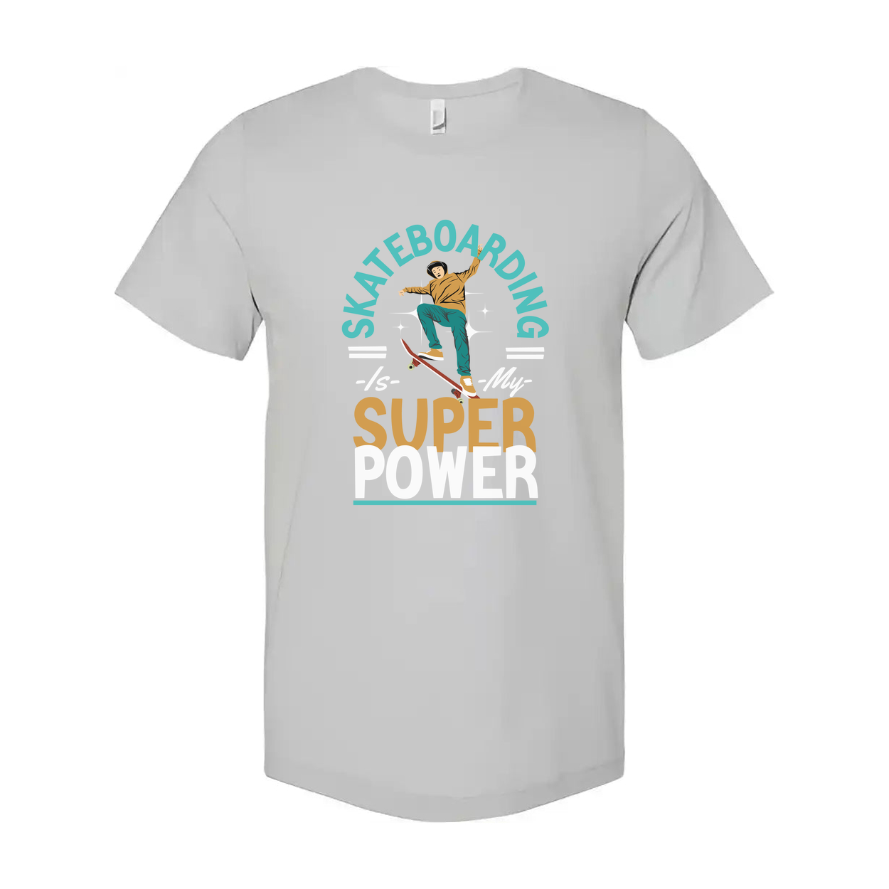 Unisex Skateboarding Graphic T Shirt With Is My Super Power Design For Daily Wear