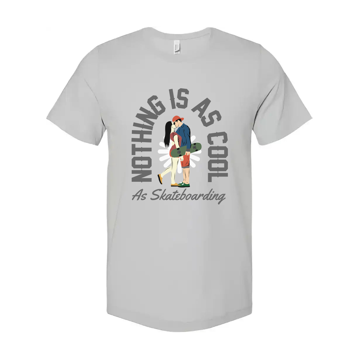 Nothing Is As Cool As Skateboarding Graphic Tee For Men And Women Unisex Short Sleeve Shirt