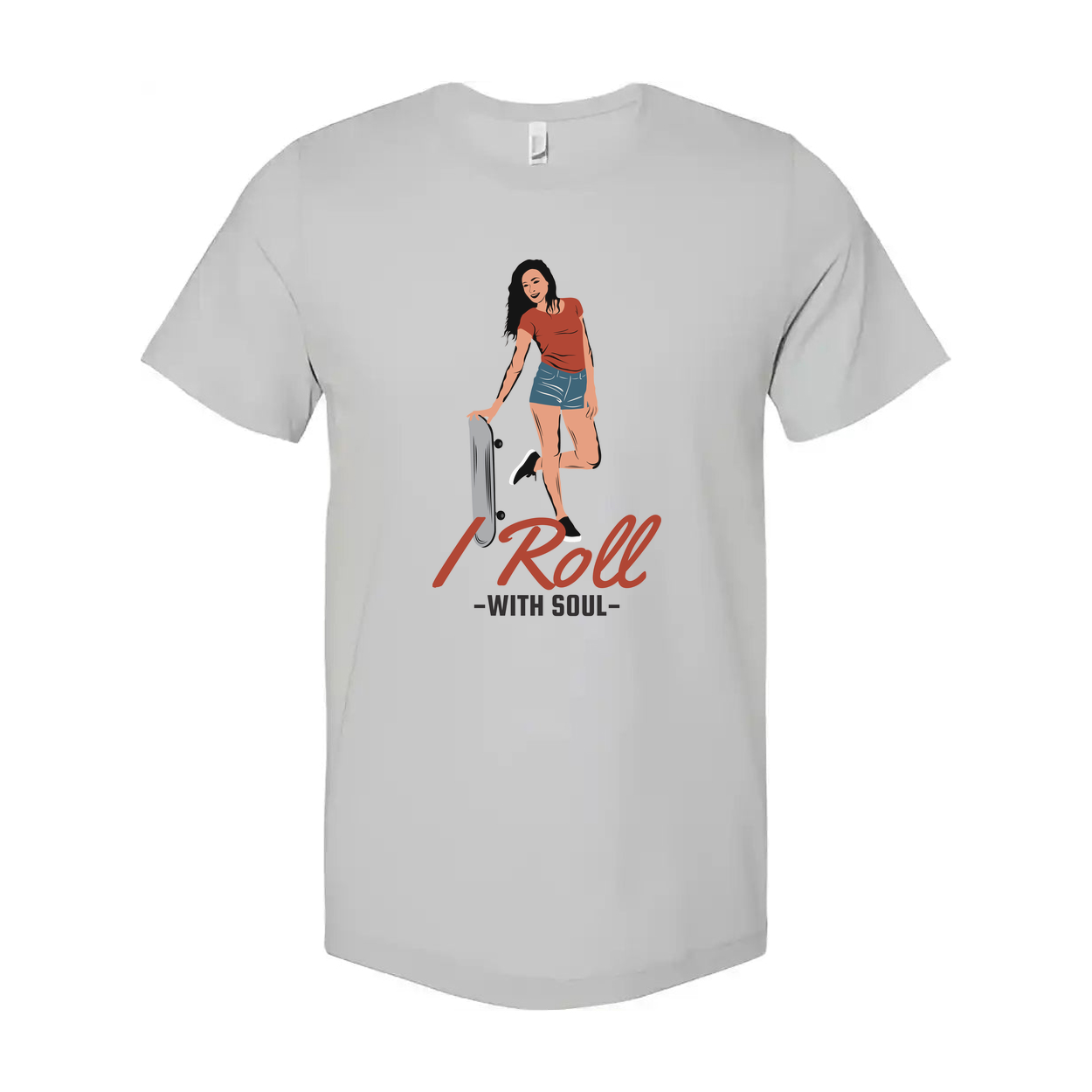 Unisex Skateboarding Graphic T Shirt With Soul I Roll Design For Skate Culture Enthusiasts