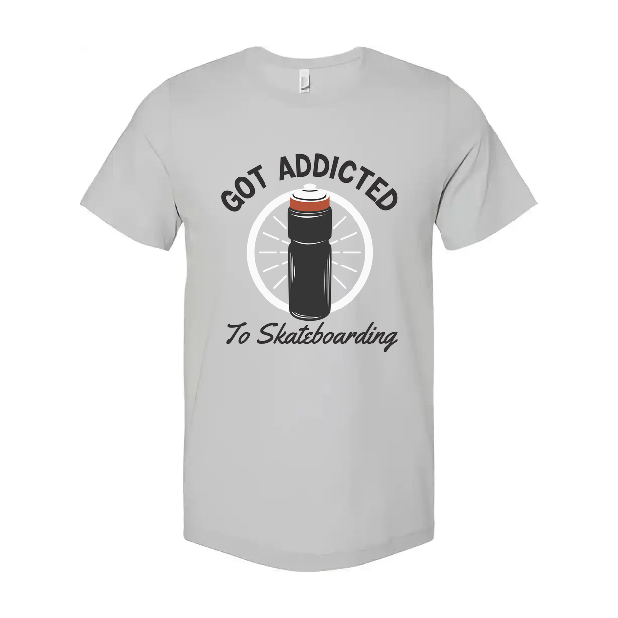 Unisex Skateboarding Graphic T Shirt With Got Addicted To Skateboarding Design For Fans