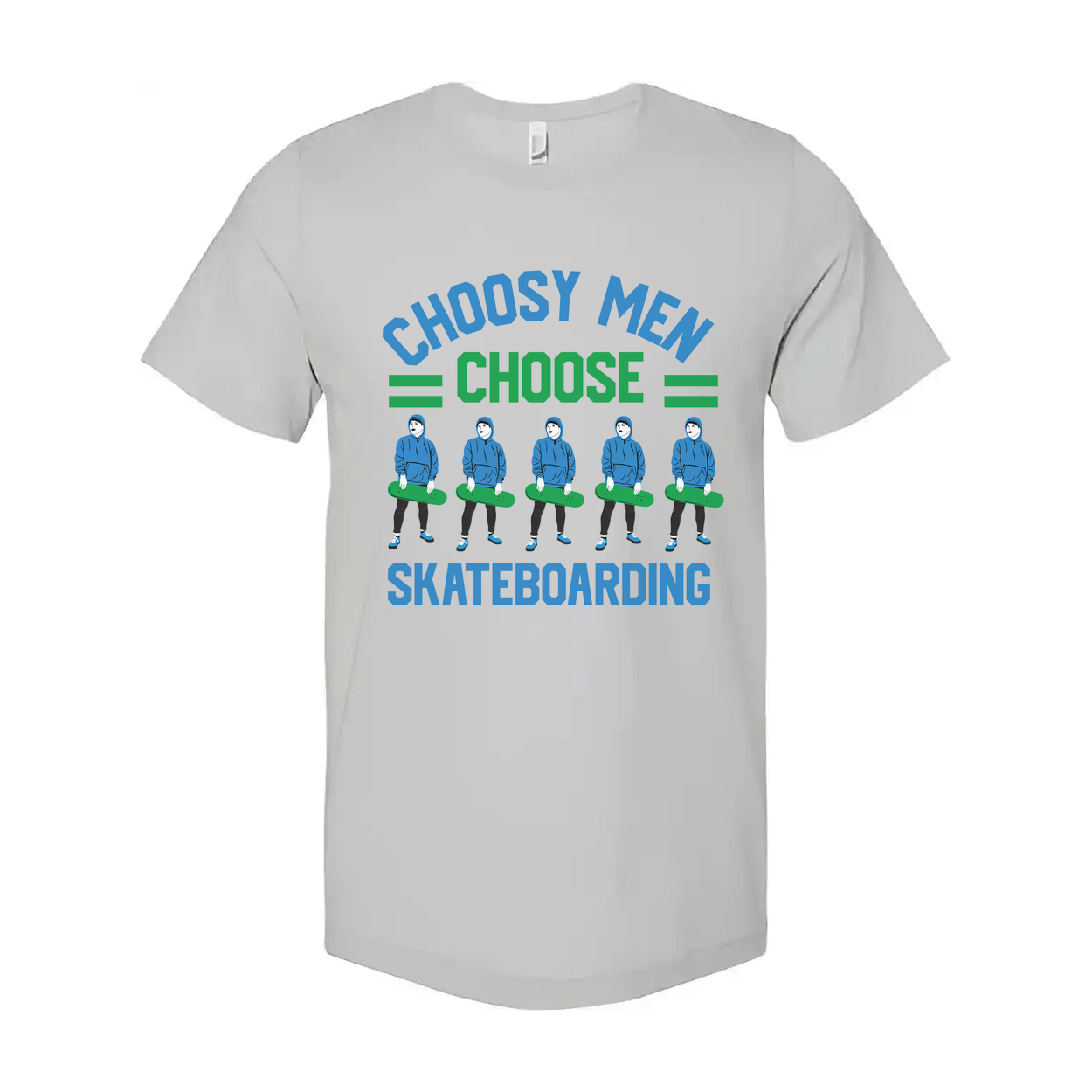 Unisex Skateboarding Graphic T-Shirt Featuring Choose Men Choose Design With Skateboarders
