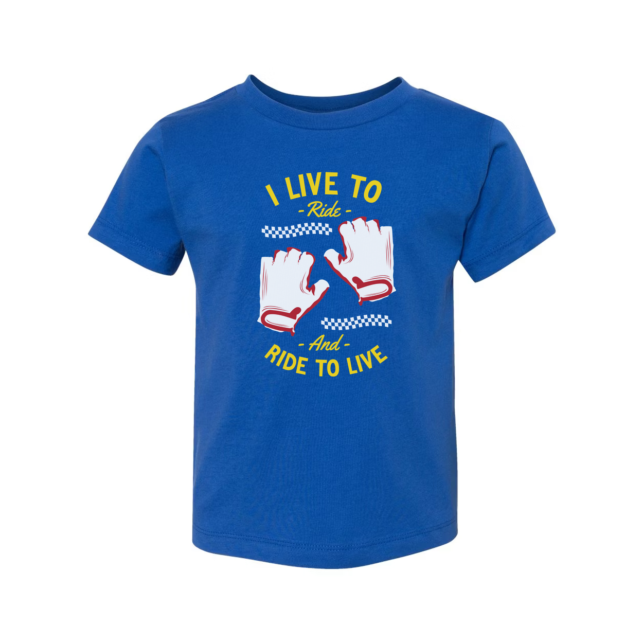 Unisex Skateboarding T Shirt With Ride To Live Graphic Gloves Design For Casual Wear