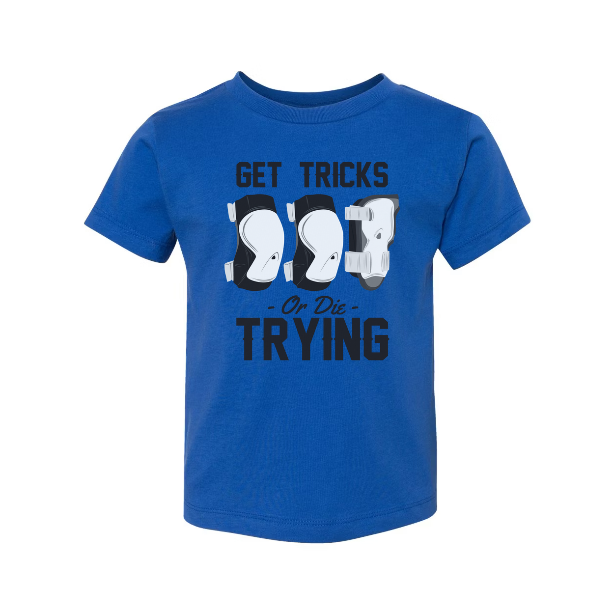 Unisex Skateboarding T Shirt With Get Tricks Or Die Trying Graphic Print For Fans