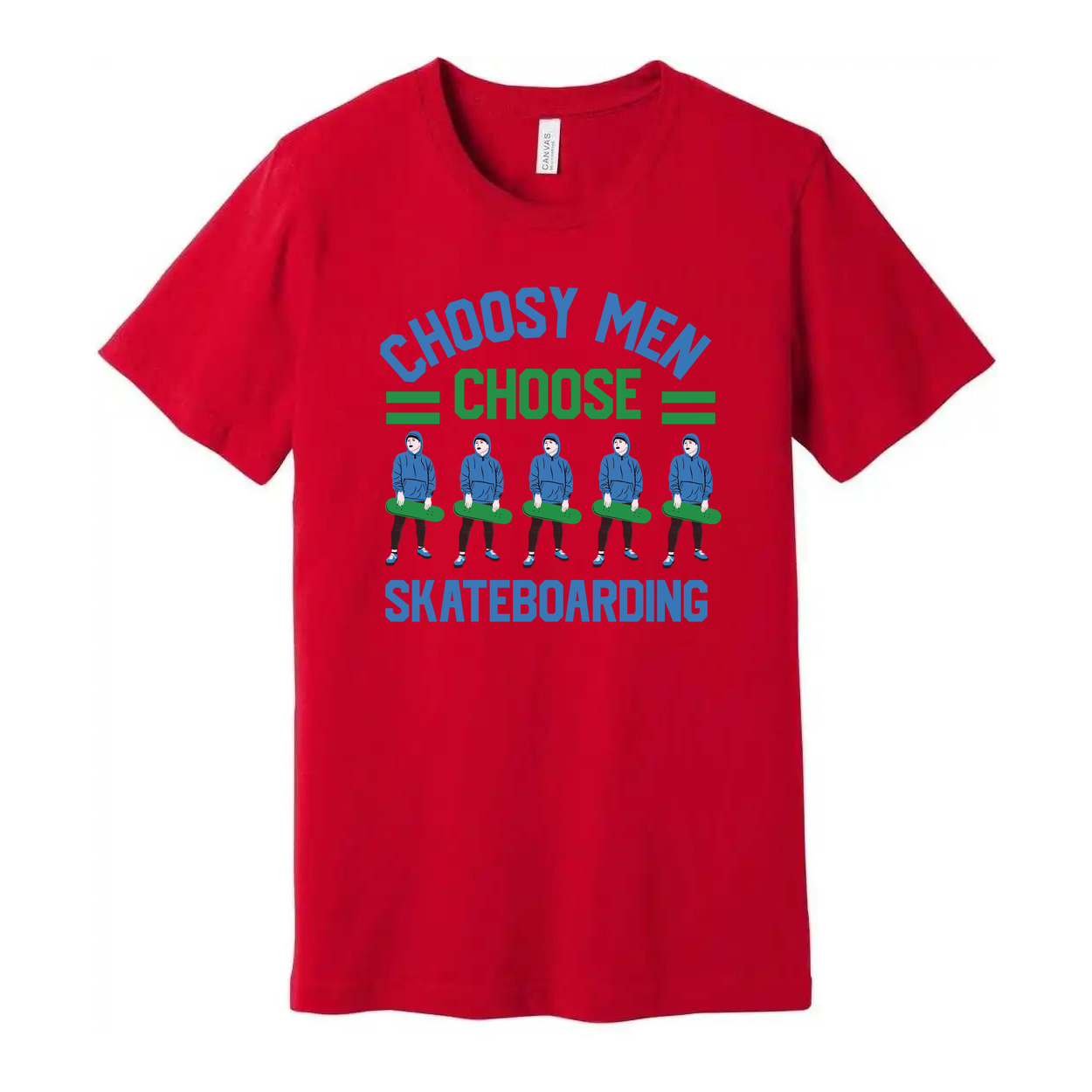 Unisex Skateboarding Graphic T-Shirt Featuring Choose Men Choose Design With Skateboarders