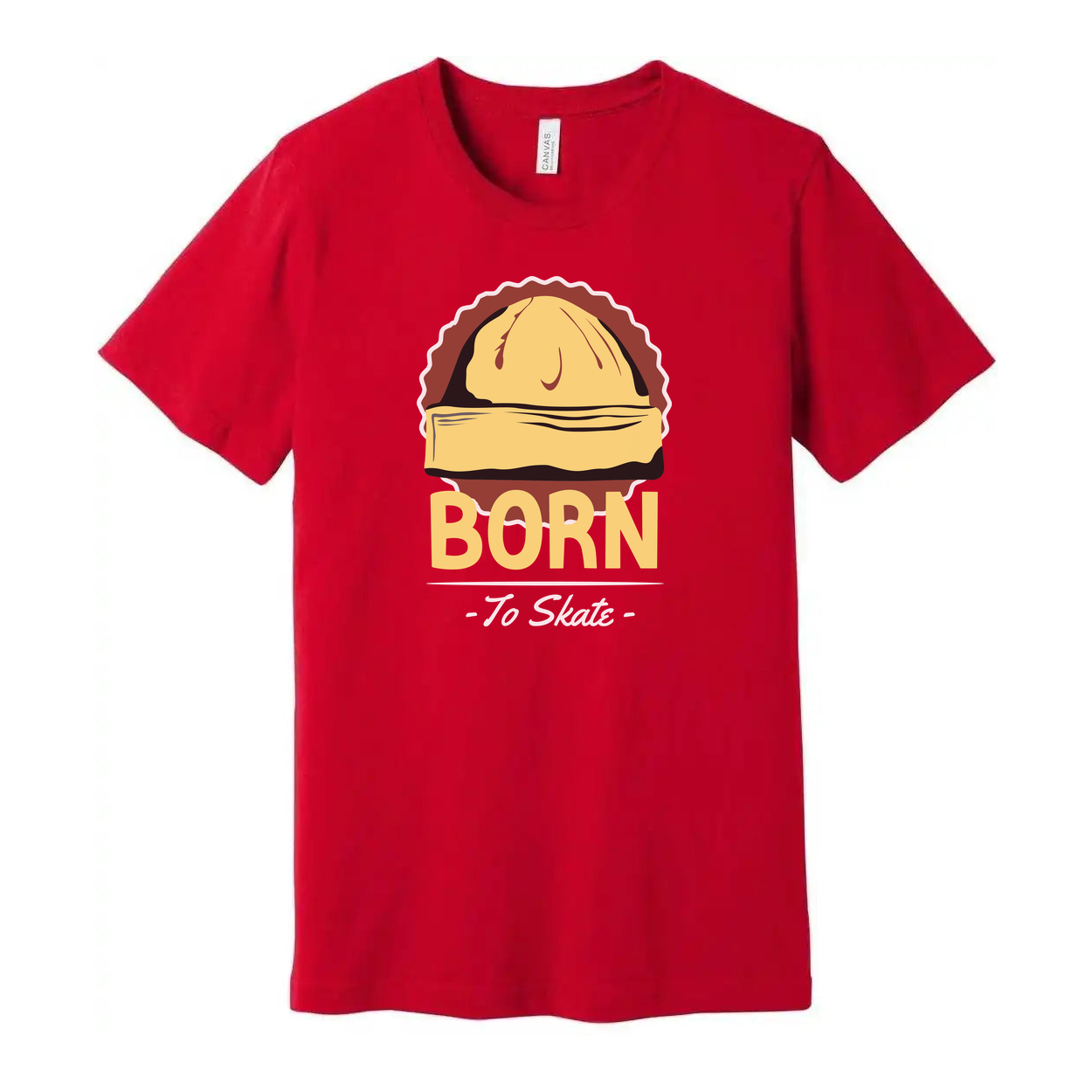 Born To Skate Graphic Unisex T Shirt With Skateboard Design Casual Everyday Tees Collection