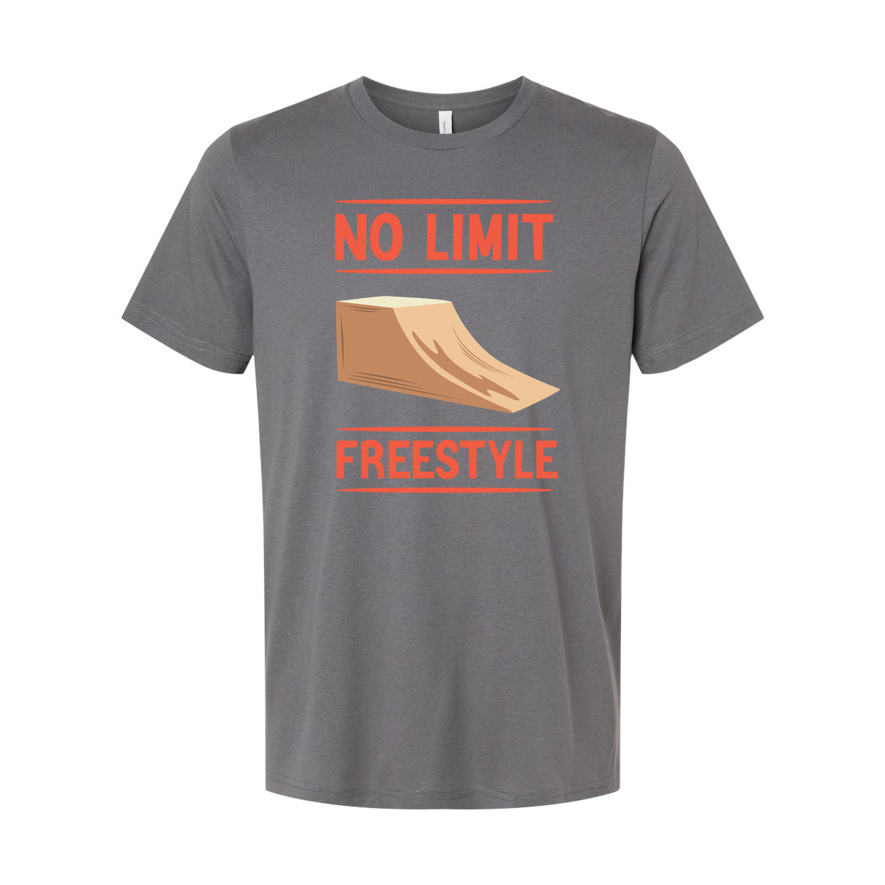 Skateboarding Unisex T Shirt With No Limit Freestyle Ramp Graphic Design Tee Casual