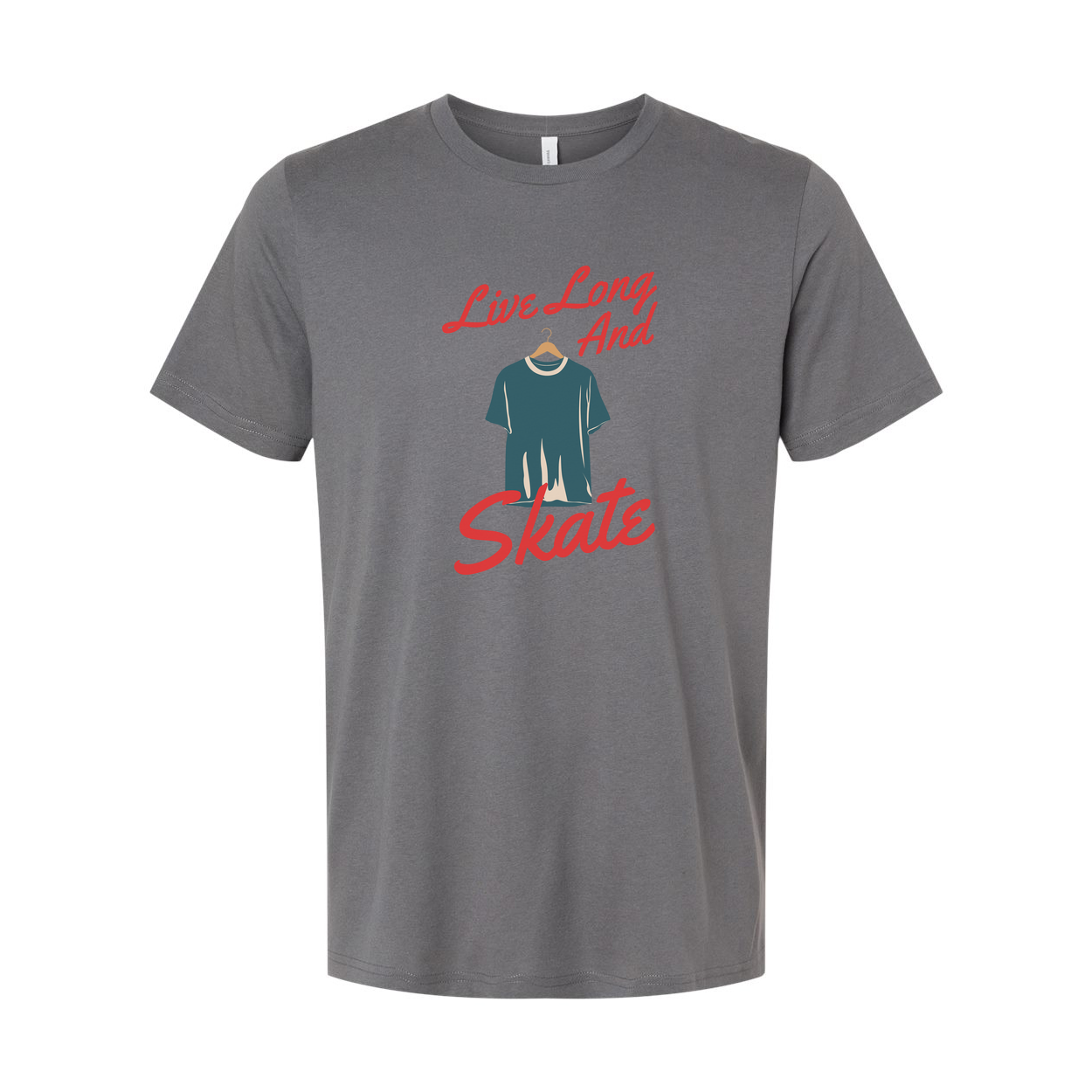 Live Long And Skate Graphic Tee Featuring Skateboarding Theme For Unisex Adults Casual Wear