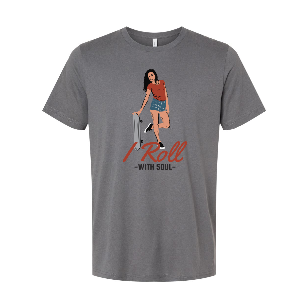 Unisex Skateboarding Graphic T Shirt With Soul I Roll Design For Skate Culture Enthusiasts