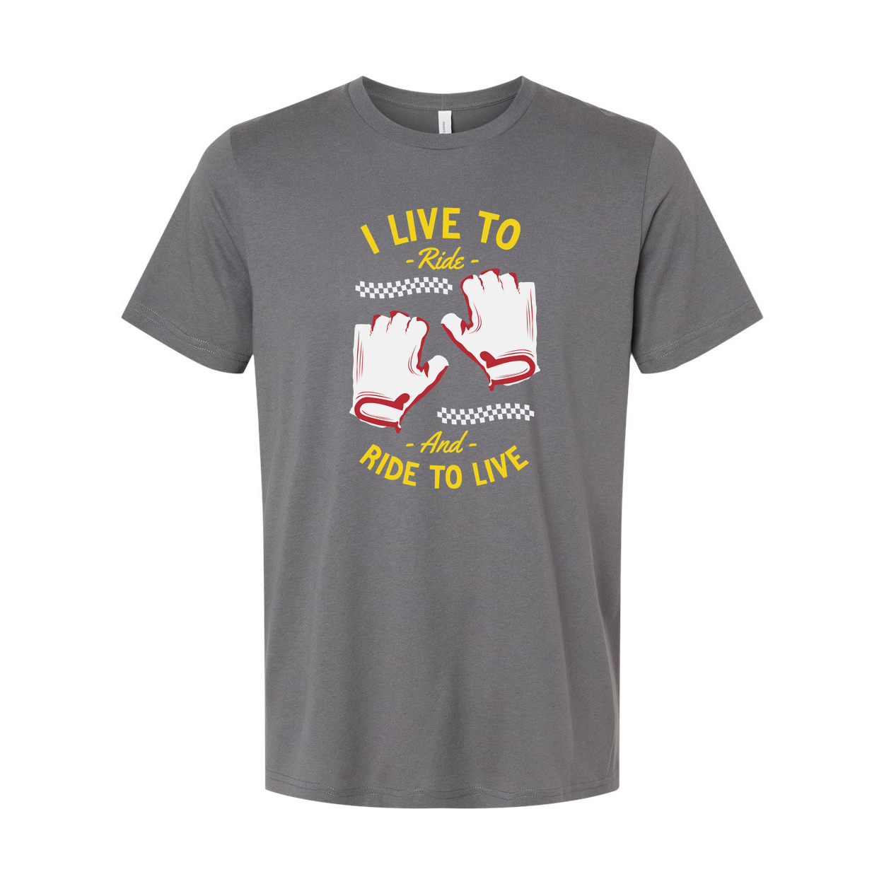 Unisex Skateboarding T Shirt With Ride To Live Graphic Gloves Design For Casual Wear