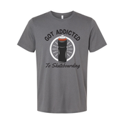 Unisex Skateboarding Graphic T Shirt With Got Addicted To Skateboarding Design For Fans