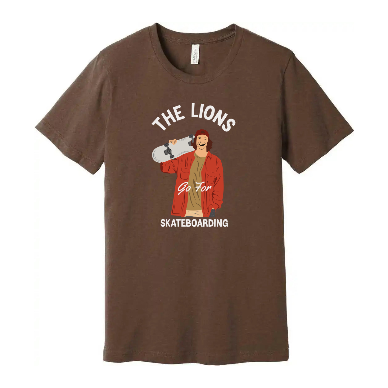 The Lions Go For Skateboarding Graphic Unisex T Shirt Featuring Rider Illustration