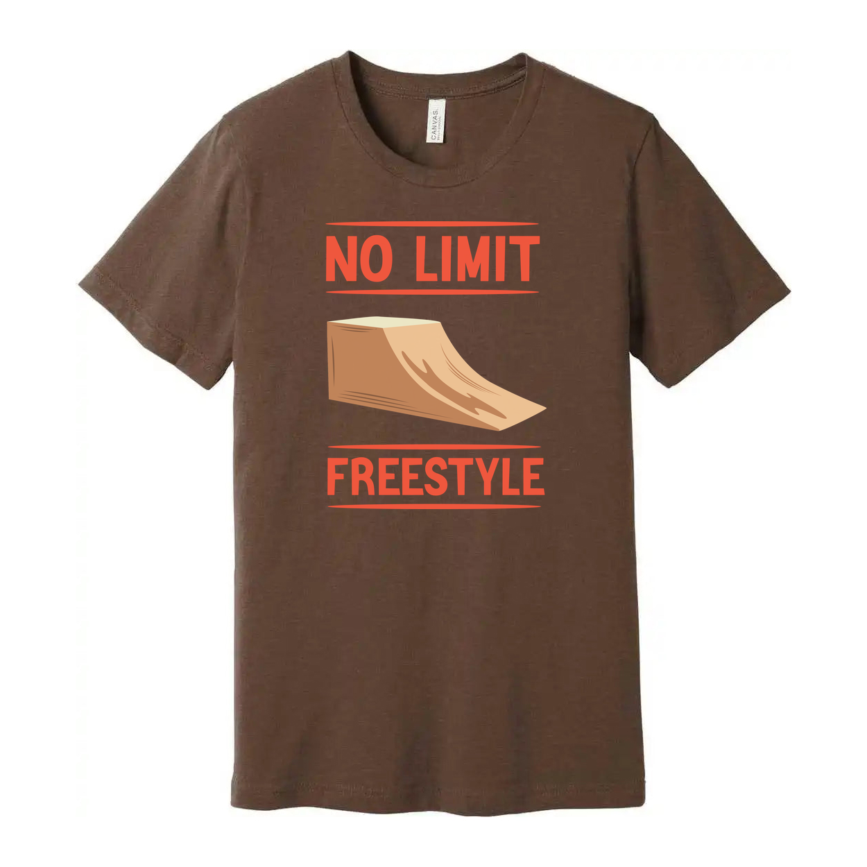 Skateboarding Unisex T Shirt With No Limit Freestyle Ramp Graphic Design Tee Casual