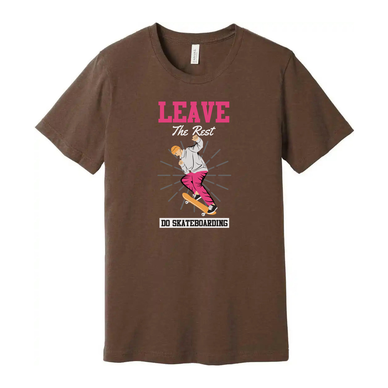 Leave The Rest Do Skateboarding Graphic T Shirt For Men And Women Unisex Short Sleeve Casual Tee