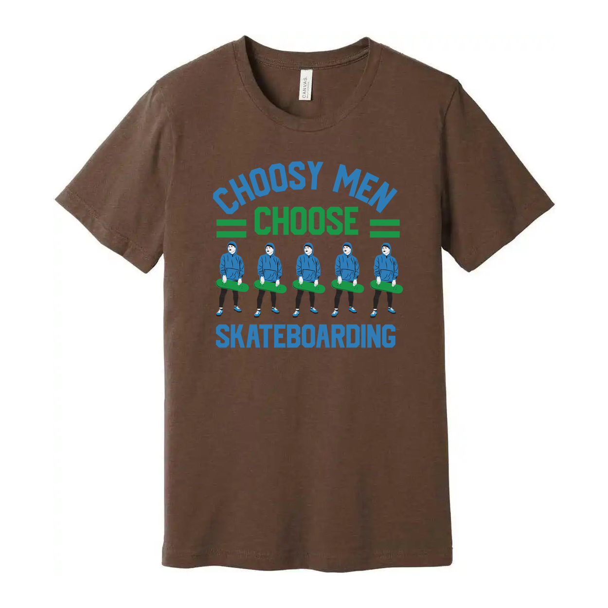 Unisex Skateboarding Graphic T-Shirt Featuring Choose Men Choose Design With Skateboarders