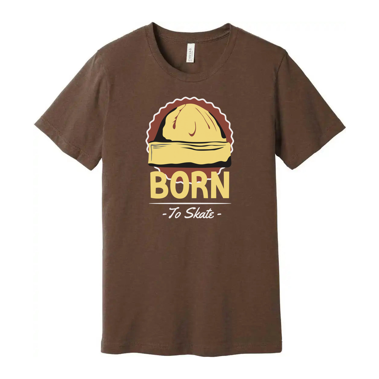 Born To Skate Graphic Unisex T Shirt With Skateboard Design Casual Everyday Tees Collection