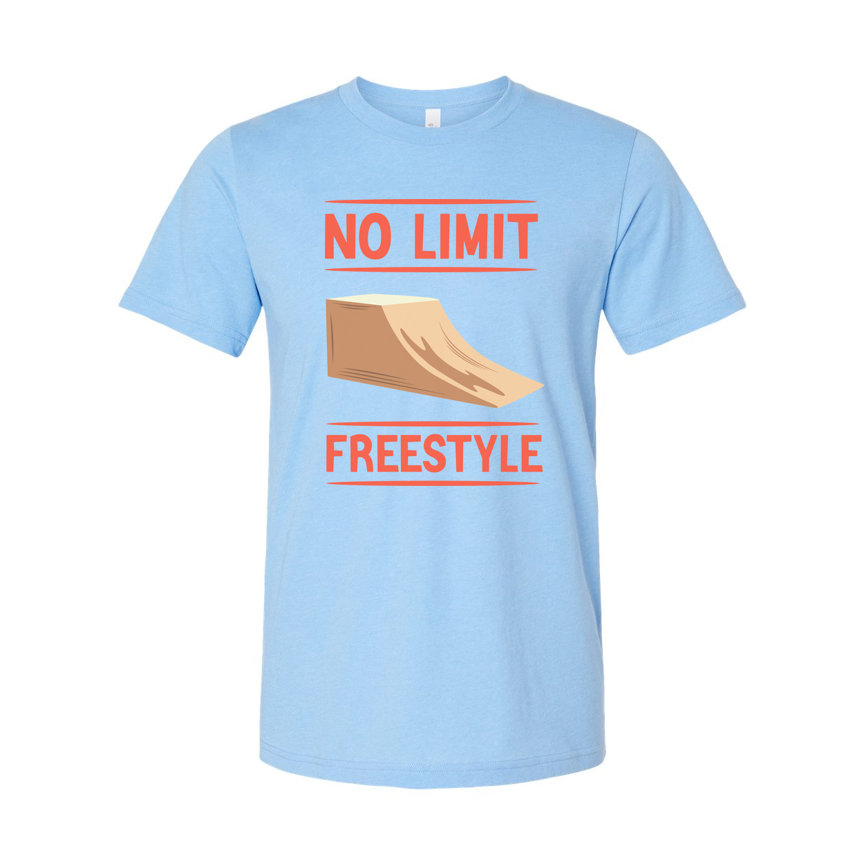 Skateboarding Unisex T Shirt With No Limit Freestyle Ramp Graphic Design Tee Casual