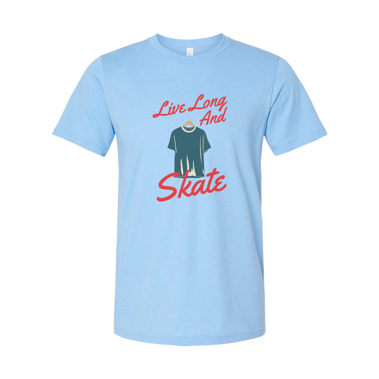 Live Long And Skate Graphic Tee Featuring Skateboarding Theme For Unisex Adults Casual Wear
