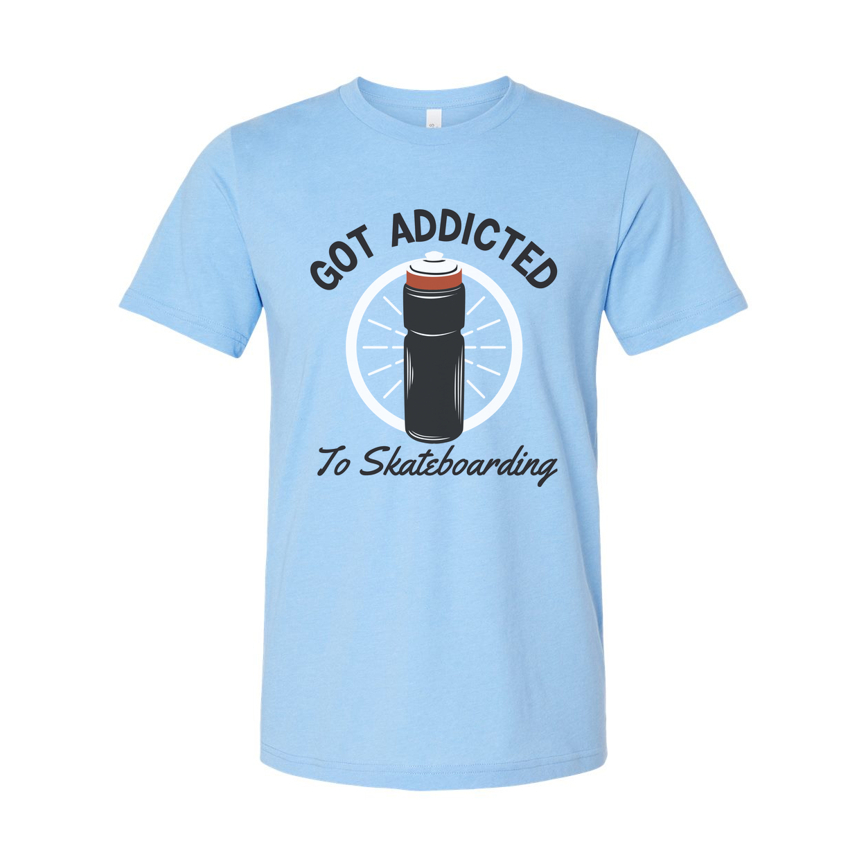 Unisex Skateboarding Graphic T Shirt With Got Addicted To Skateboarding Design For Fans