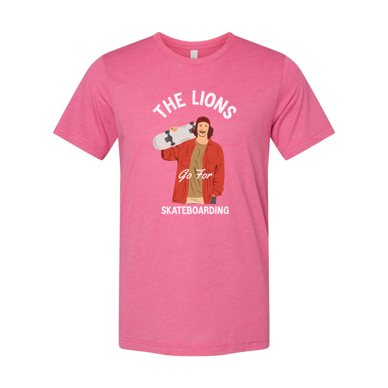 The Lions Go For Skateboarding Graphic Unisex T Shirt Featuring Rider Illustration