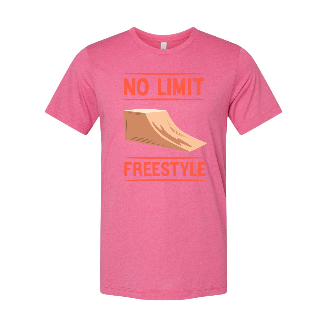Skateboarding Unisex T Shirt With No Limit Freestyle Ramp Graphic Design Tee Casual