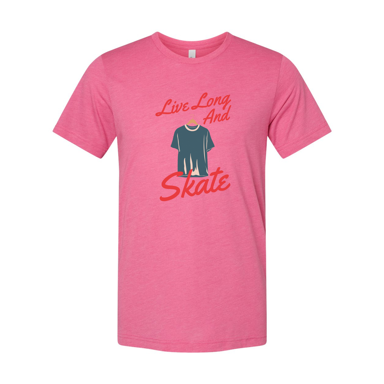 Live Long And Skate Graphic Tee Featuring Skateboarding Theme For Unisex Adults Casual Wear
