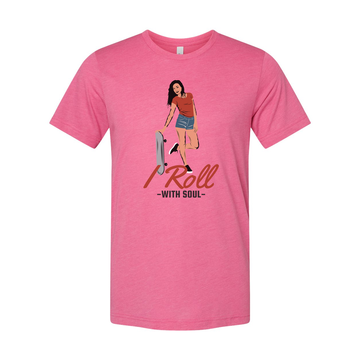 Unisex Skateboarding Graphic T Shirt With Soul I Roll Design For Skate Culture Enthusiasts