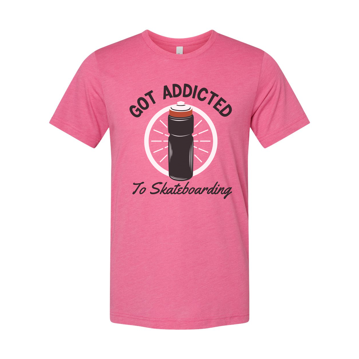 Unisex Skateboarding Graphic T Shirt With Got Addicted To Skateboarding Design For Fans
