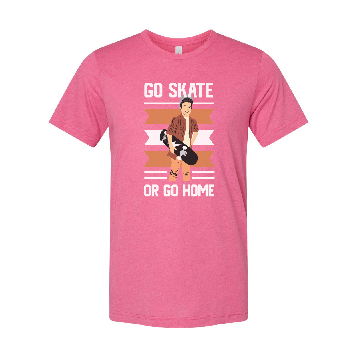 Go Skate Or Go Home Unisex Graphic T Shirt Featuring Skater Illustration For Streetwear Fans