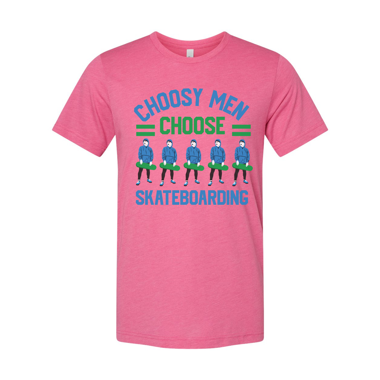Unisex Skateboarding Graphic T-Shirt Featuring Choose Men Choose Design With Skateboarders
