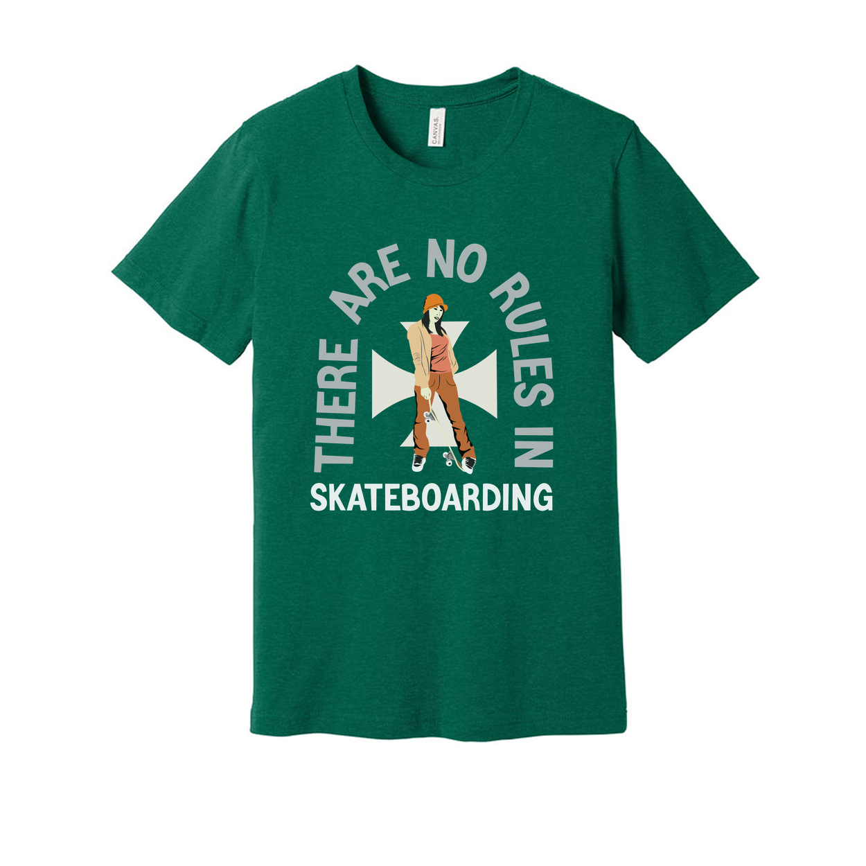 Skateboarding Graphic T Shirt Unisex Featuring There Are No Rules In Skateboarding